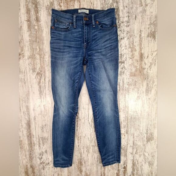 Women's Madewell 10" high riser skinny jeans size 27 medium wash - Picture 1 of 10